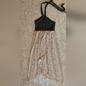 Black and leopard print dress